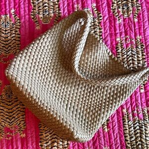 Large tan Vega leather hobo